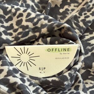Aerie Offline Leopard print super wide leg fold over  NWT